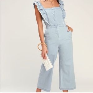Jack by BB Dakota Chambray Culotte Jumpsuit
